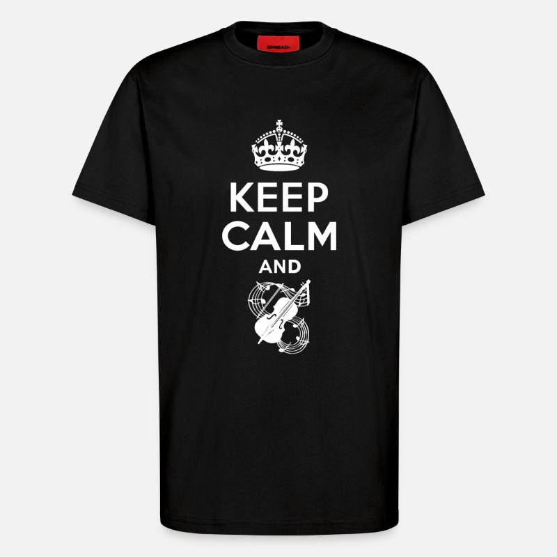 Keep Calm - Geige - T-Shirt - made by SPREAD - SOLID BLACK