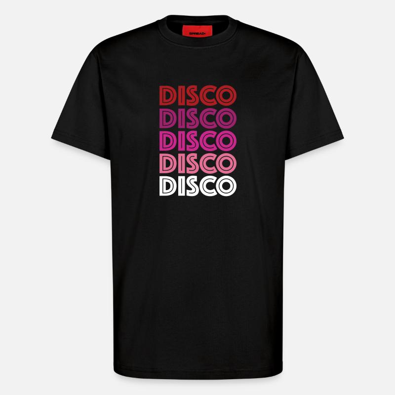 Disco Disco Disco - T-Shirt - made by SPREAD - SOLID BLACK