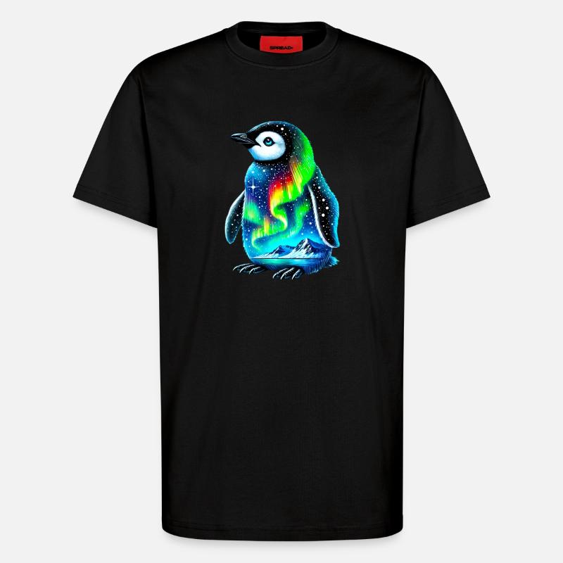 Pinguin - T-Shirt - made by SPREAD - SOLID BLACK