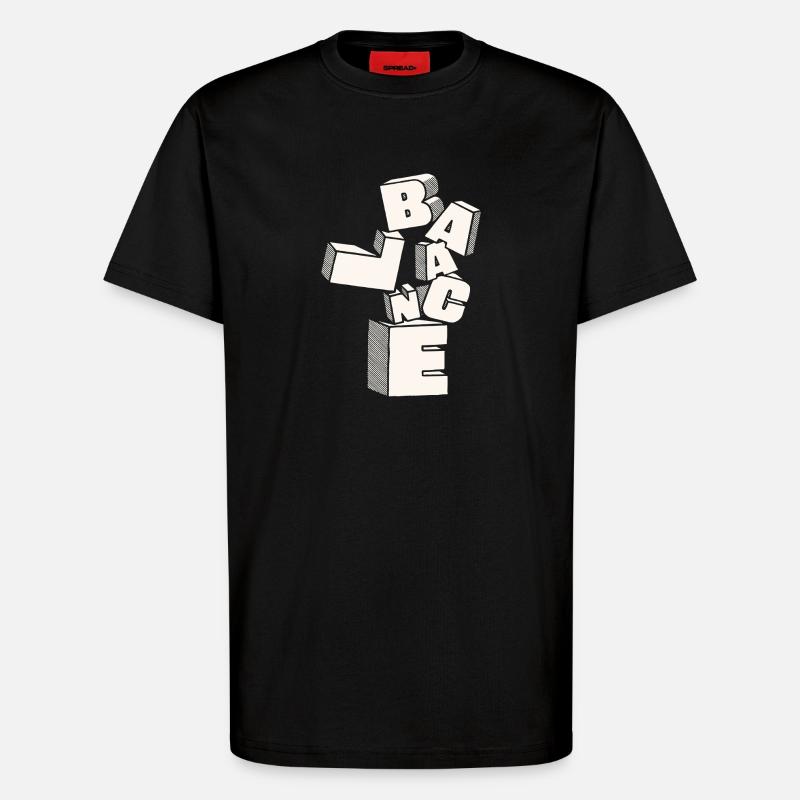 Saldo in 3D-Blockbuchstaben - T-Shirt - made by SPREAD - SOLID BLACK