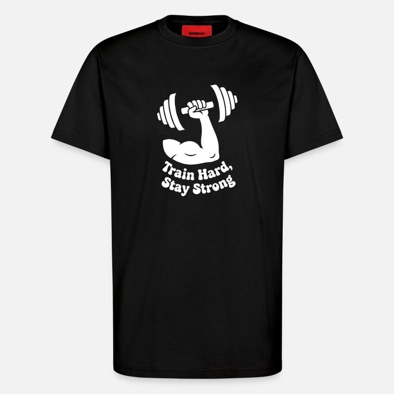 Train Hard Stay Strong - T-Shirt - made by SPREAD - SOLID BLACK