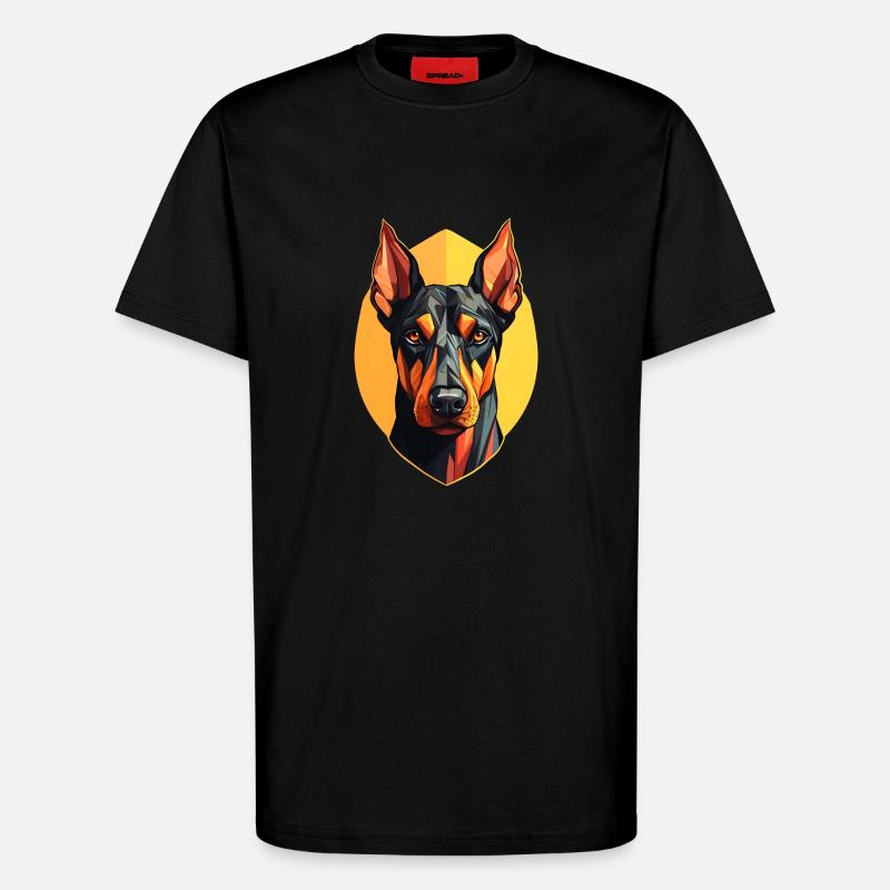 Dobermannhalter cooler Dobermann - T-Shirt - made by SPREAD - SOLID BLACK
