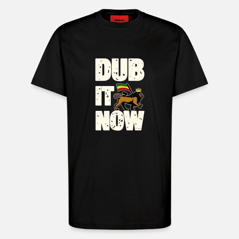Dub It Now Lion - T-Shirt - made by SPREAD - SOLID BLACK
