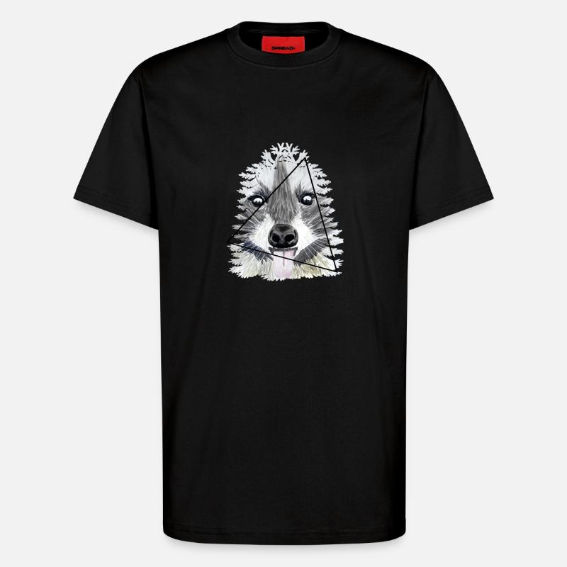 Waschbär - T-Shirt - made by SPREAD - SOLID BLACK