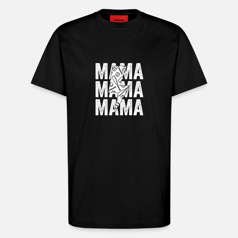 Baseballspieler Mama Mutter Baseball - T-Shirt - made by SPREAD - SOLID BLACK