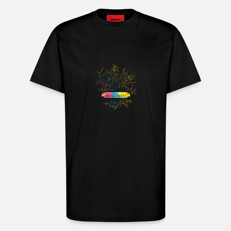 Harmonica Harmonica - T-Shirt - made by SPREAD - SOLID BLACK