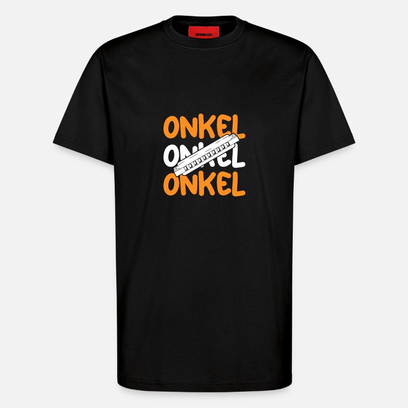 Harmonica Oncle Harmonica - T-shirt bio décontracté fabriqué en UE - SOLID BLACK