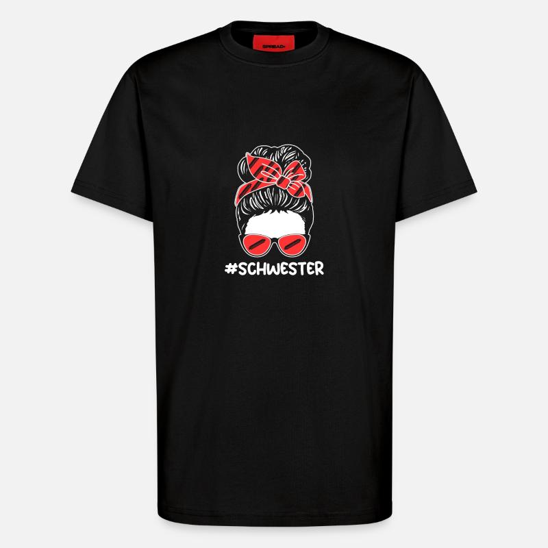 Harmonica Sister Harmonica - T-Shirt - made by SPREAD - SOLID BLACK