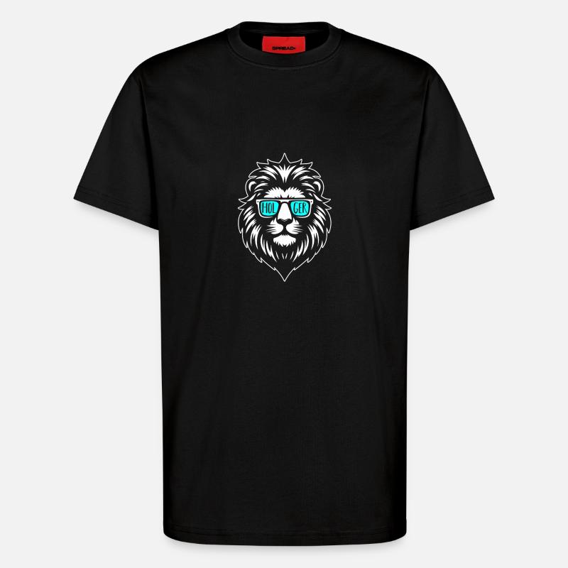 Löwe Holger - T-Shirt - made by SPREAD - SOLID BLACK