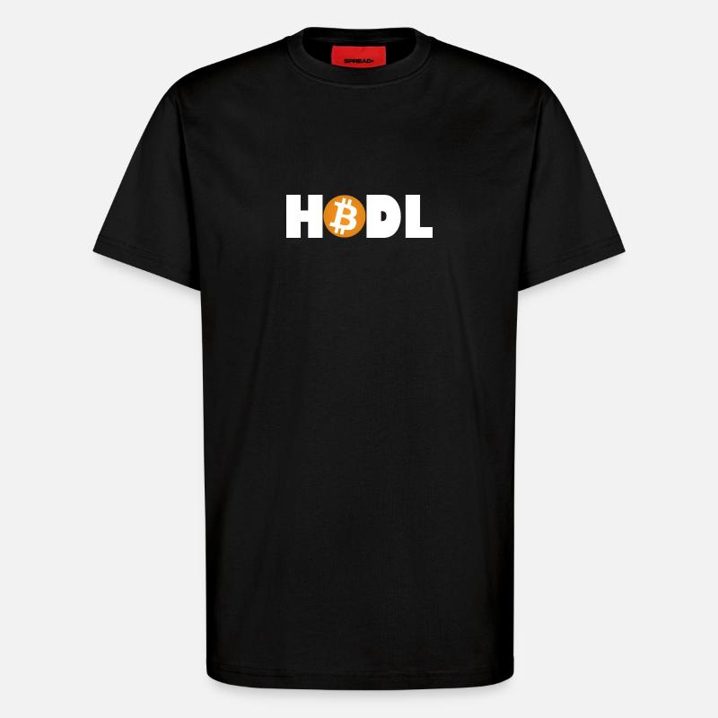 Bitcoin HODL Mode: Enabled - T-Shirt - made by SPREAD - SOLID BLACK
