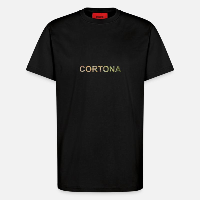 Cortona Mapa - T-Shirt - made by SPREAD - SOLID BLACK