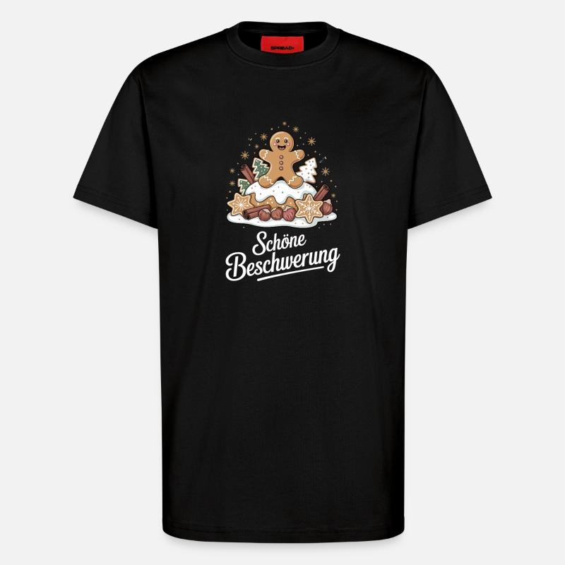 Essen ohne Limit Schöne Bescherung Plätzchen - T-Shirt - made by SPREAD - SOLID BLACK
