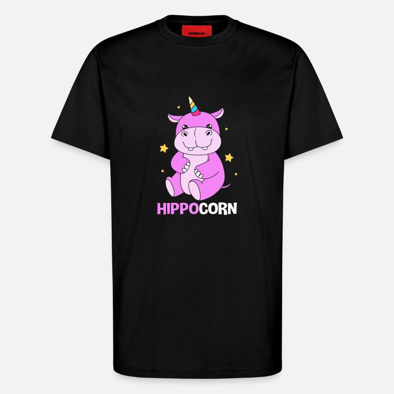 Nilpferd - T-Shirt - made by SPREAD - SOLID BLACK