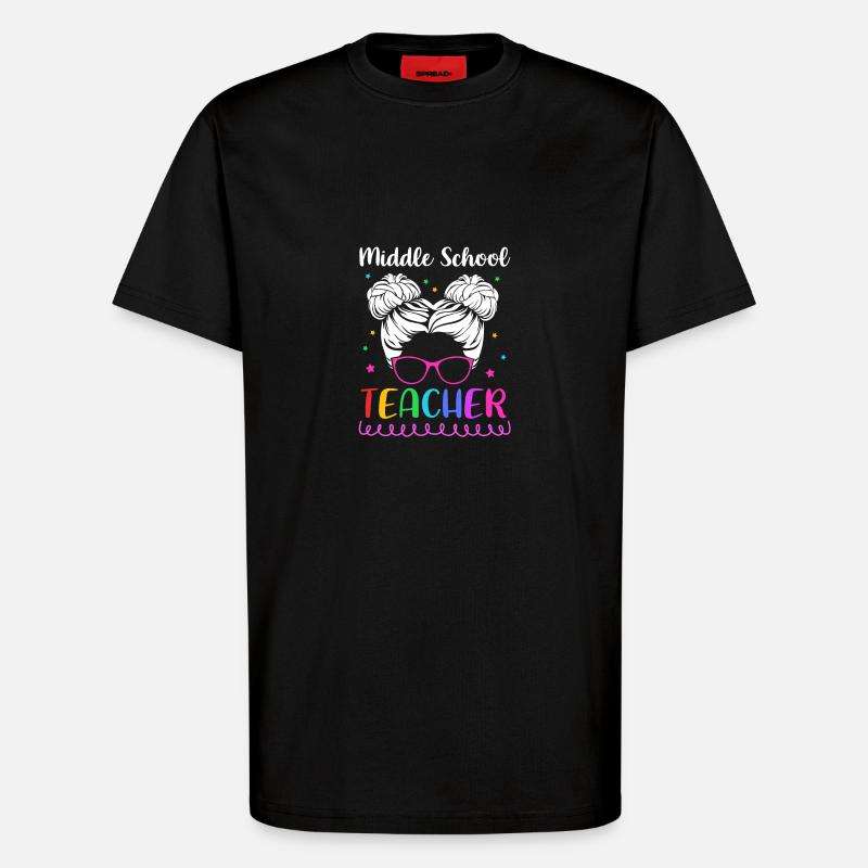 Lehrer der Mittelstufe - T-Shirt - made by SPREAD - SOLID BLACK