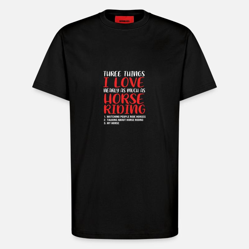 Springreiten Springpferd - T-Shirt - made by SPREAD - SOLID BLACK