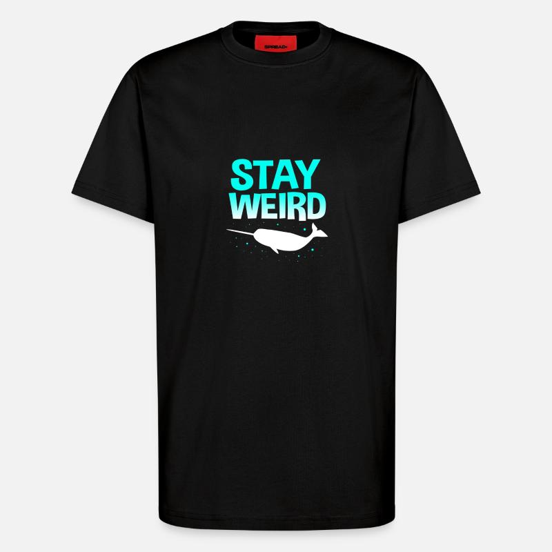 Narwal - T-Shirt - made by SPREAD - SOLID BLACK