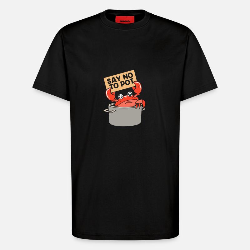 Krabbe - T-Shirt - made by SPREAD - SOLID BLACK