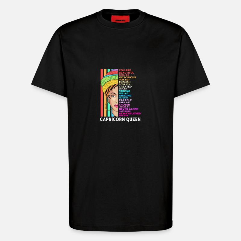 Sternzeichen Steinbock - T-Shirt - made by SPREAD - SOLID BLACK