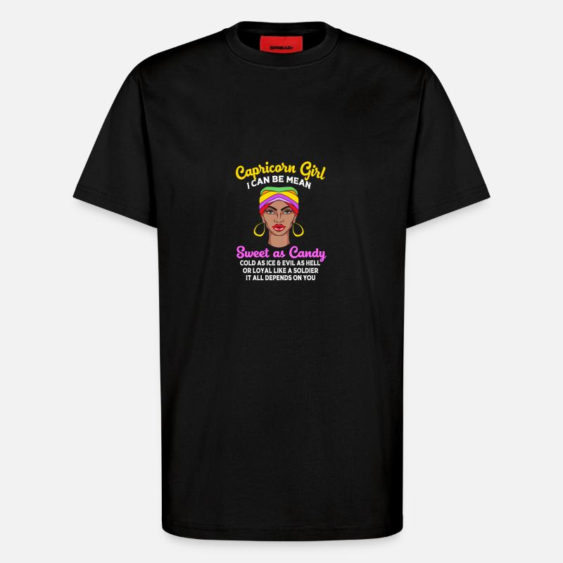 Sternzeichen Steinbock - T-Shirt - made by SPREAD - SOLID BLACK