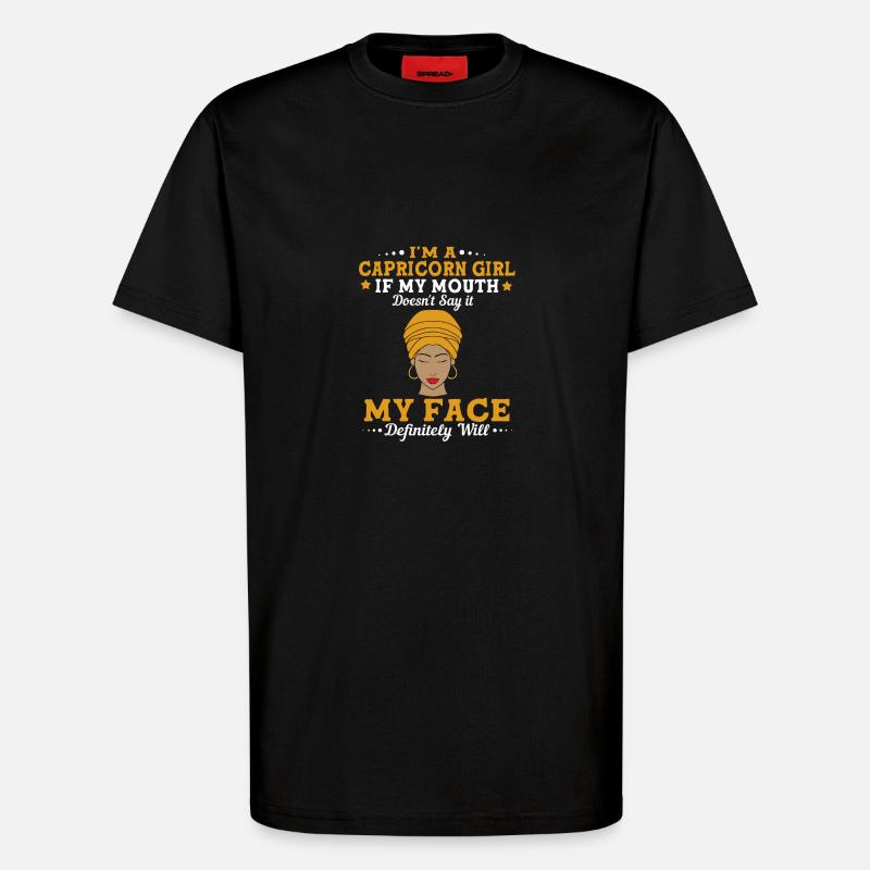 Sternzeichen Steinbock - T-Shirt - made by SPREAD - SOLID BLACK
