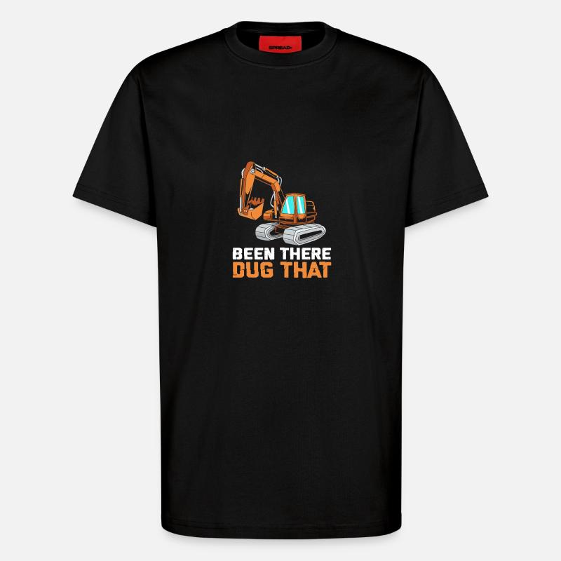 Baustelle Baggerfahrer Baggern - T-Shirt - made by SPREAD - SOLID BLACK