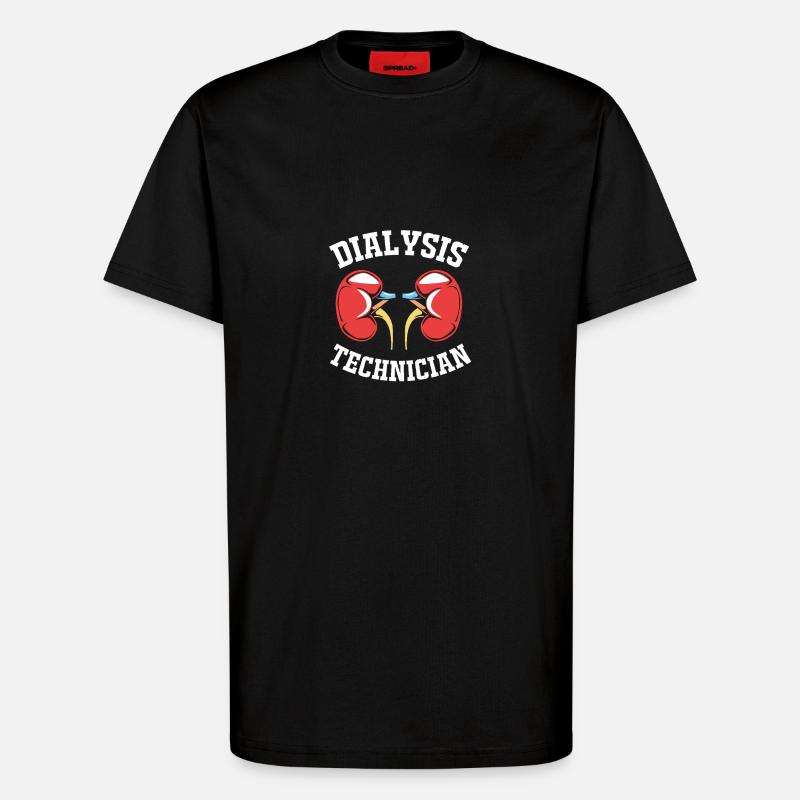 Dialyse-Techniker - T-Shirt - made by SPREAD - SOLID BLACK