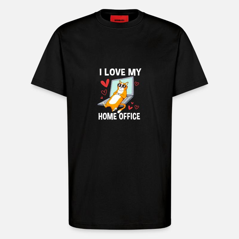 Remote Homeoffice - T-Shirt - made by SPREAD - SOLID BLACK