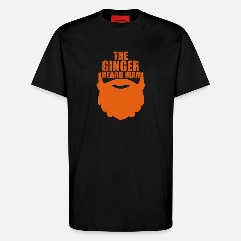 Ingwerbart-Mann - T-Shirt - made by SPREAD - SOLID BLACK