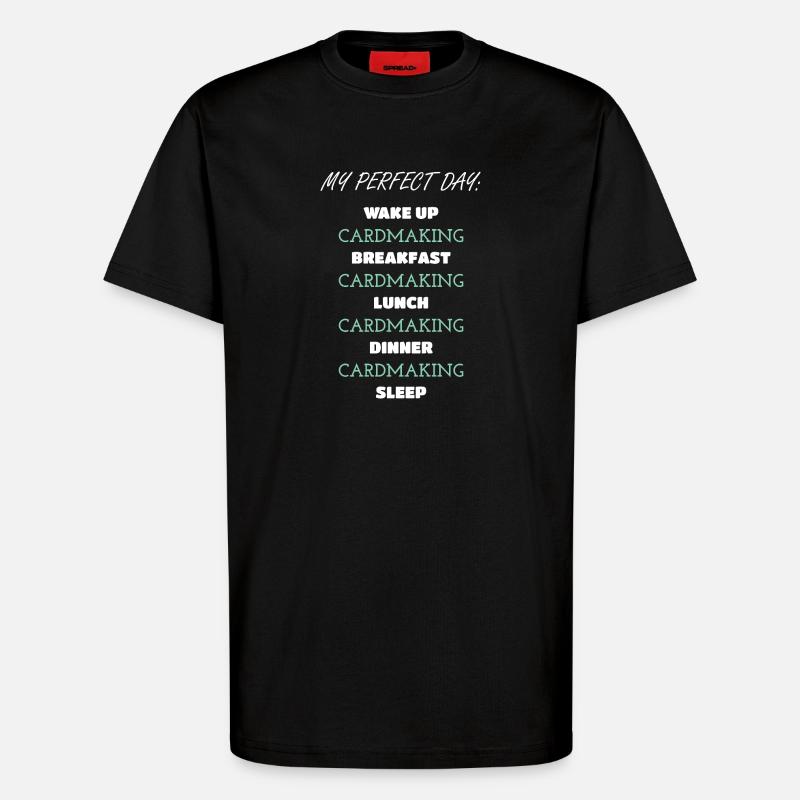 Tägliches Design der Kartenherstellungsroutine - T-Shirt - made by SPREAD - SOLID BLACK