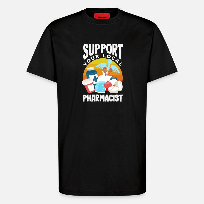Apotheker Pharmazeutisch-technischer - T-Shirt - made by SPREAD - SOLID BLACK