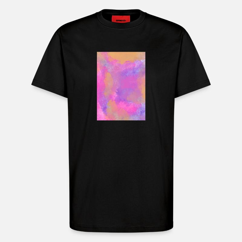 Gradient - lilac can be personalized - T-Shirt - made by SPREAD - SOLID BLACK