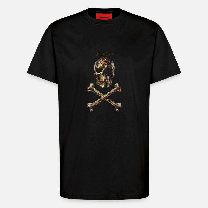 Schädelknochen - T-Shirt - made by SPREAD - SOLID BLACK