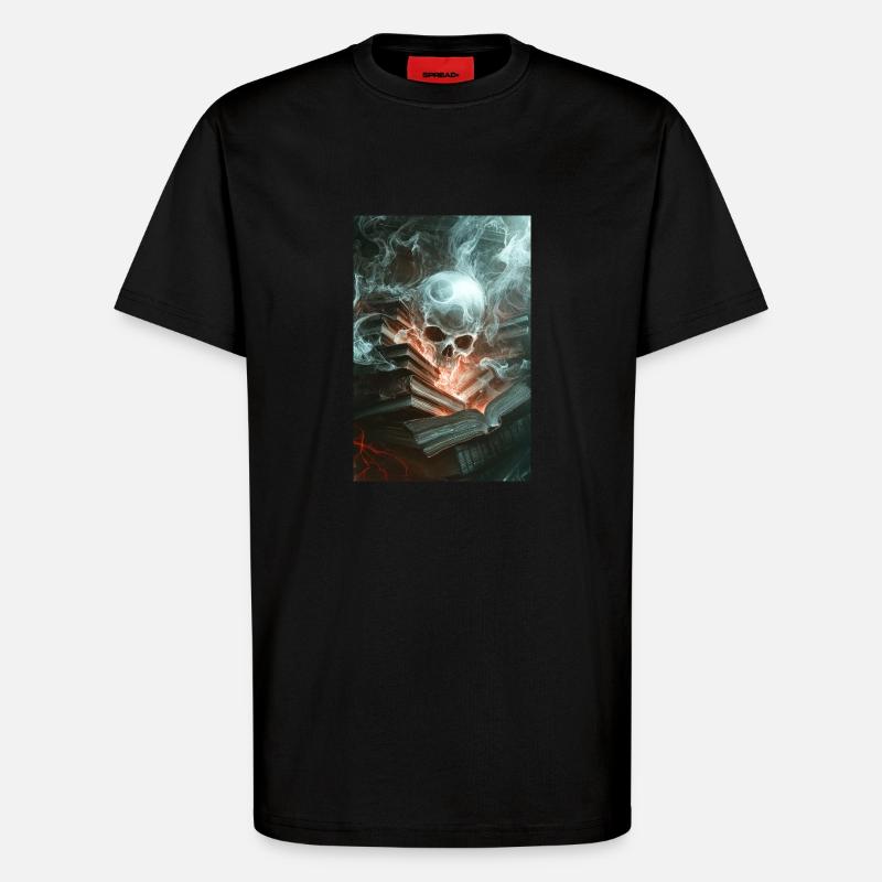 Haunted Knowledge Unleashed - T-Shirt - made by SPREAD - SOLID BLACK