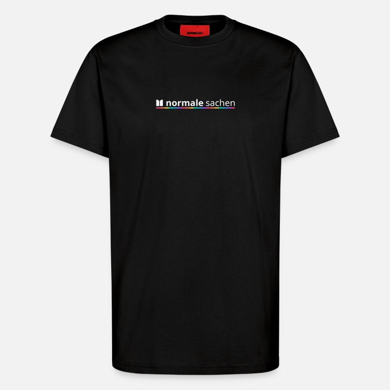 Normal Sachen Logo Regenbogen - T-Shirt - made by SPREAD - SOLID BLACK