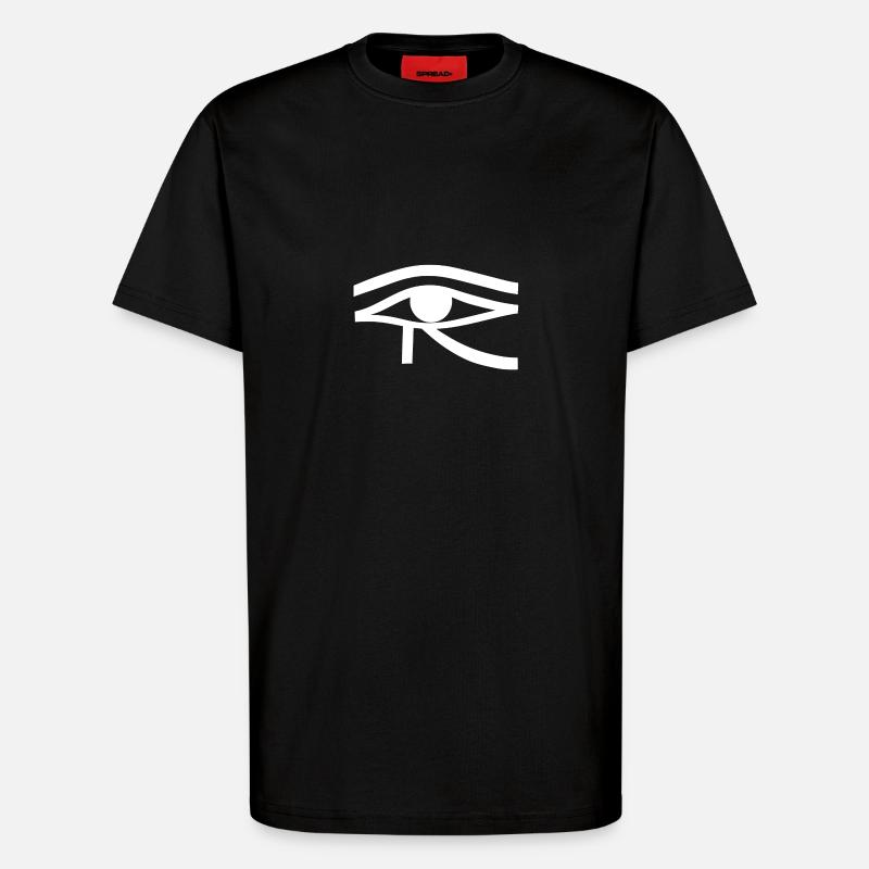 Oeil Egyptien Blanc - T-shirt bio décontracté fabriqué en UE - SOLID BLACK