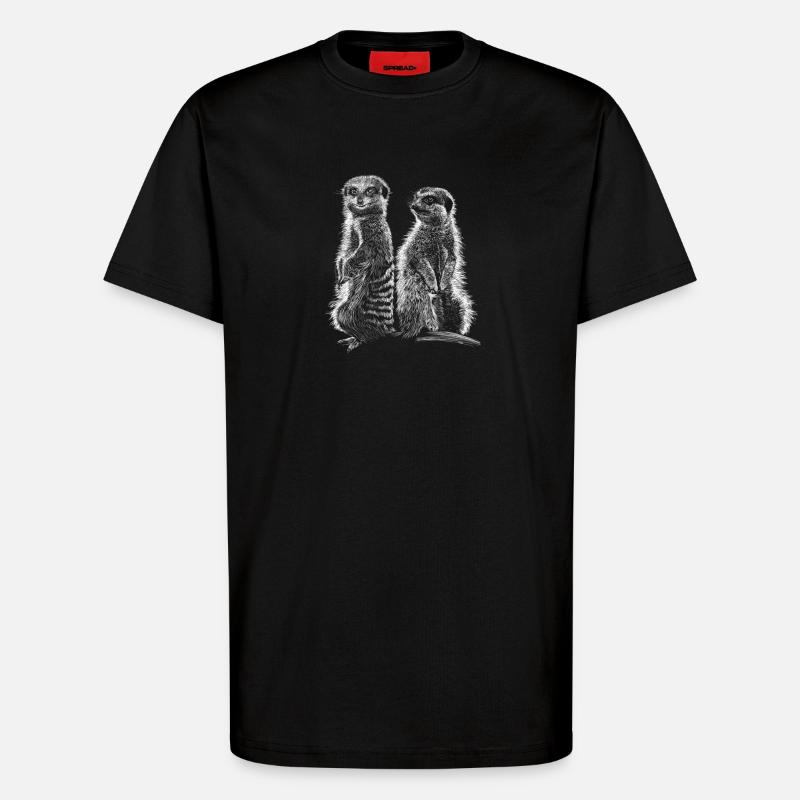 Erdmännchen - T-Shirt - made by SPREAD - SOLID BLACK