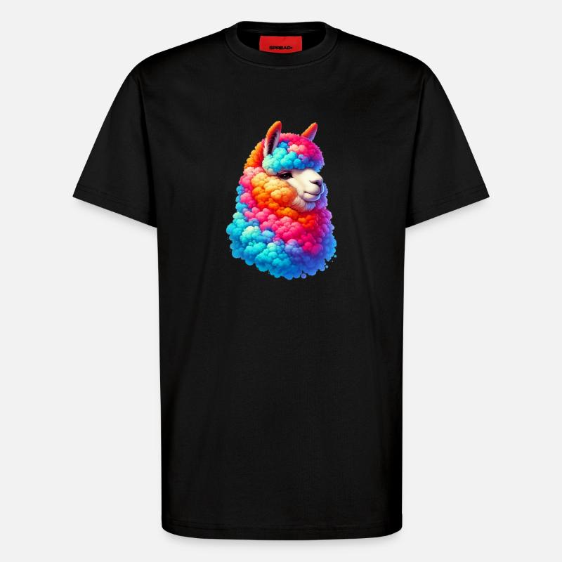 Alpaka - T-Shirt - made by SPREAD - SOLID BLACK