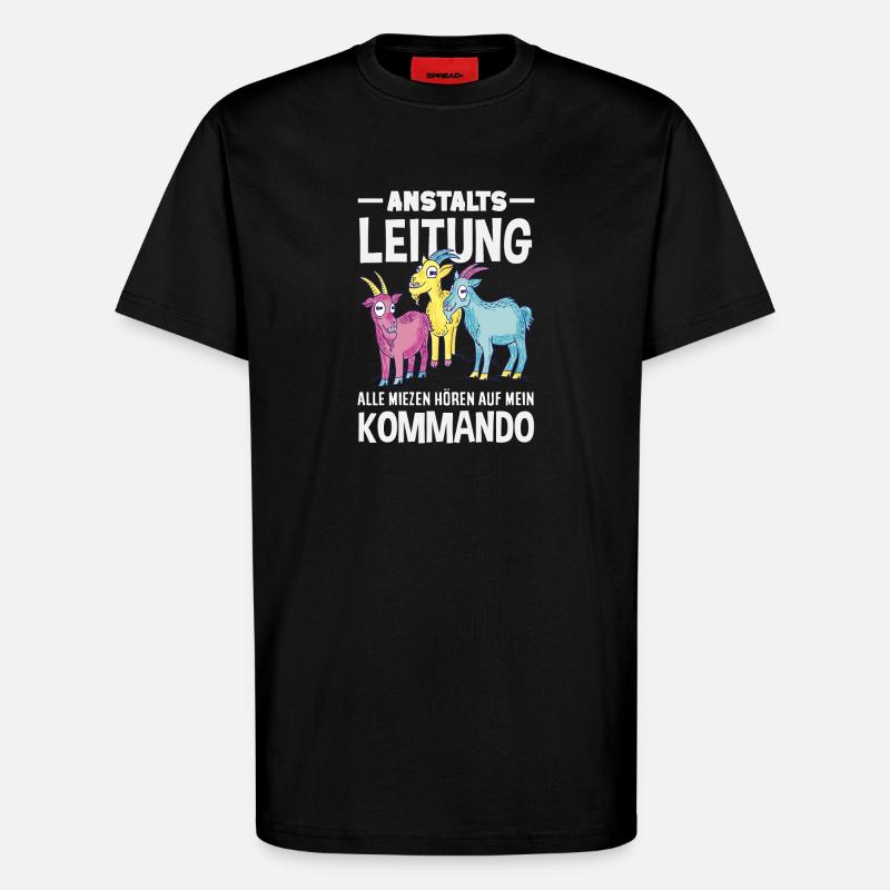 Anstaltsleitung Chef Leitung - T-Shirt - made by SPREAD - SOLID BLACK