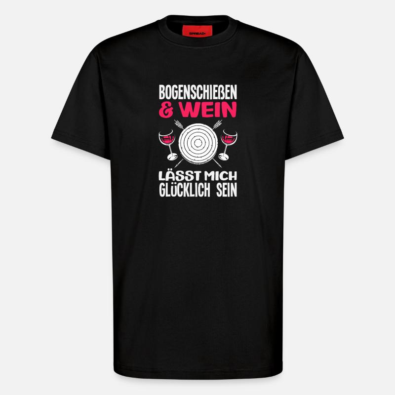 Ich gehe Bogenschießen - T-Shirt - made by SPREAD - SOLID BLACK