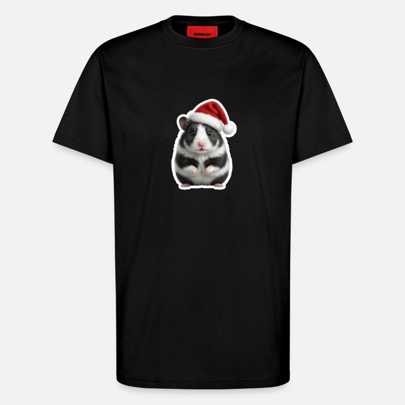 Kleiner Hamster mit vollen Backen - T-Shirt - made by SPREAD - SOLID BLACK