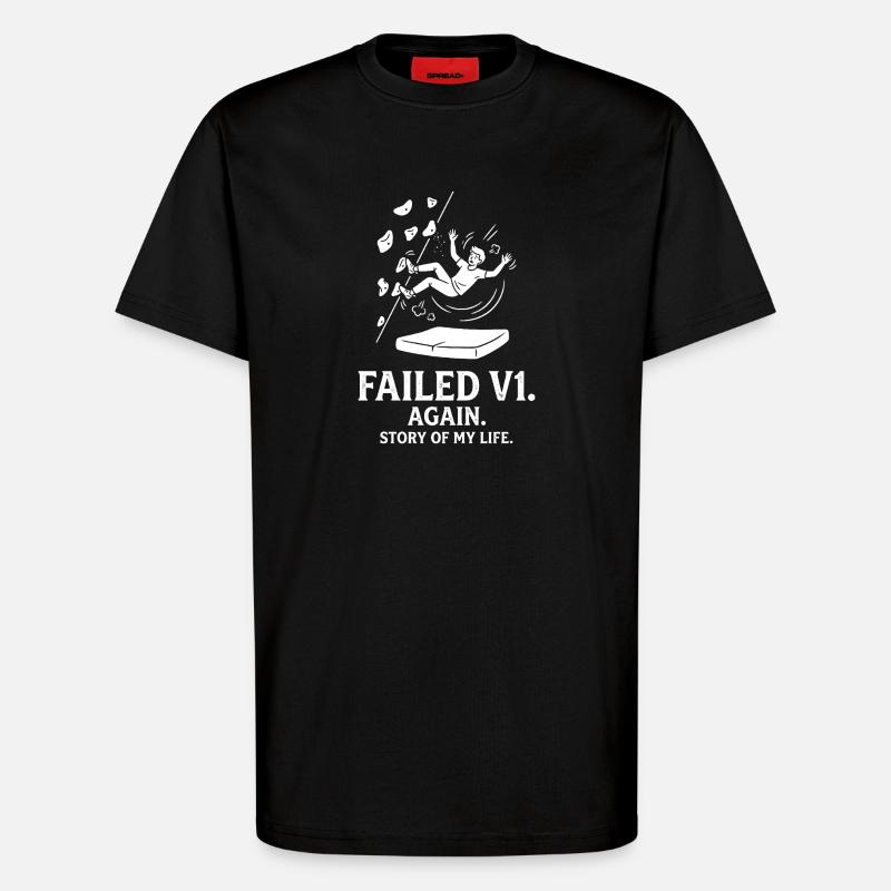 Sturz V1 – Lebensgeschichte - T-Shirt - made by SPREAD - SOLID BLACK