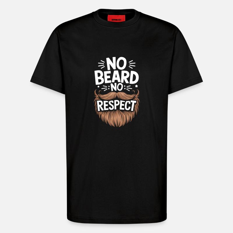 Bart Schnurrbart Bärtige Männer - T-Shirt - made by SPREAD - SOLID BLACK