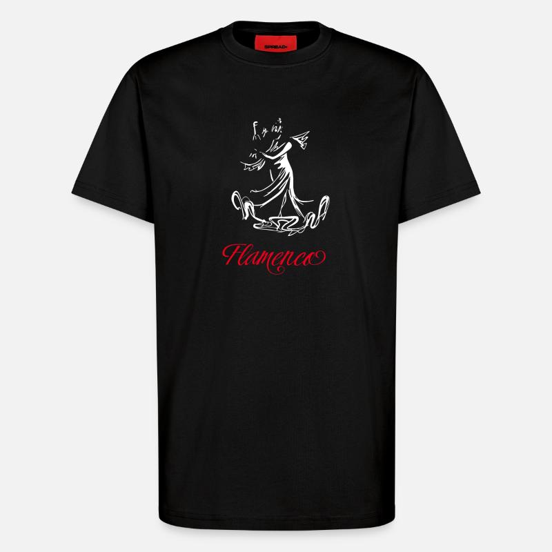 Flamingo (dunkel) - T-Shirt - made by SPREAD - SOLID BLACK