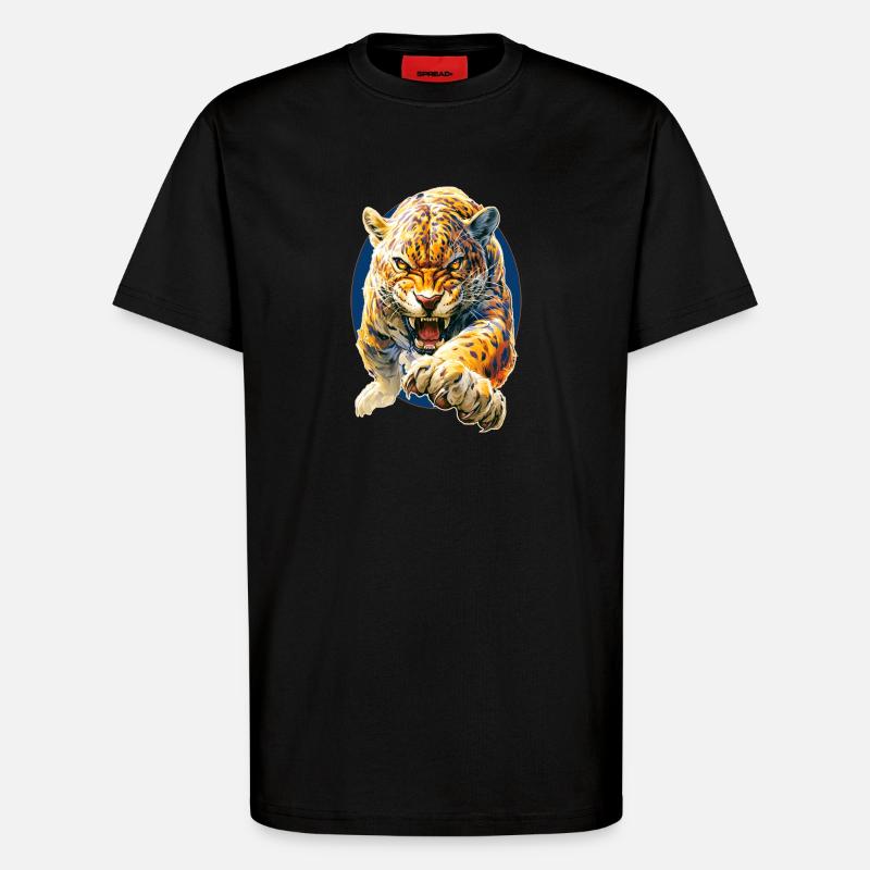 Leopard - T-Shirt - made by SPREAD - SOLID BLACK