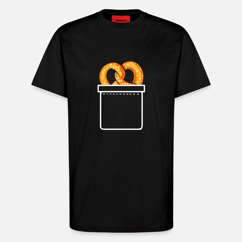 Brezel - T-Shirt - made by SPREAD - SOLID BLACK
