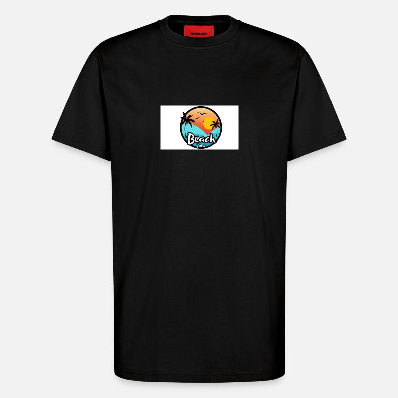 Beach - T-Shirt - made by SPREAD - SOLID BLACK