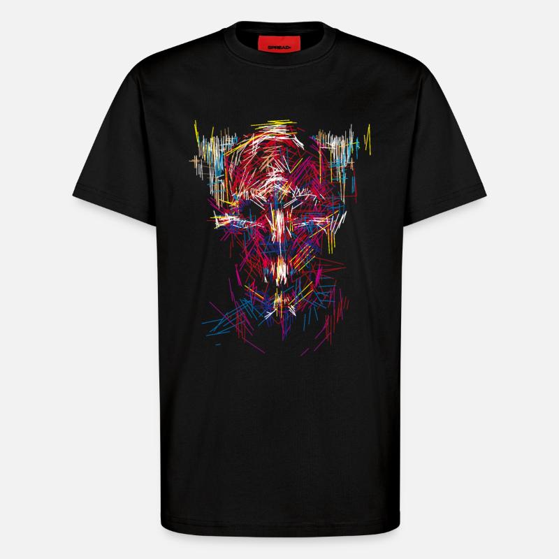 Halloween devil / Abstract - T-Shirt - made by SPREAD - SOLID BLACK