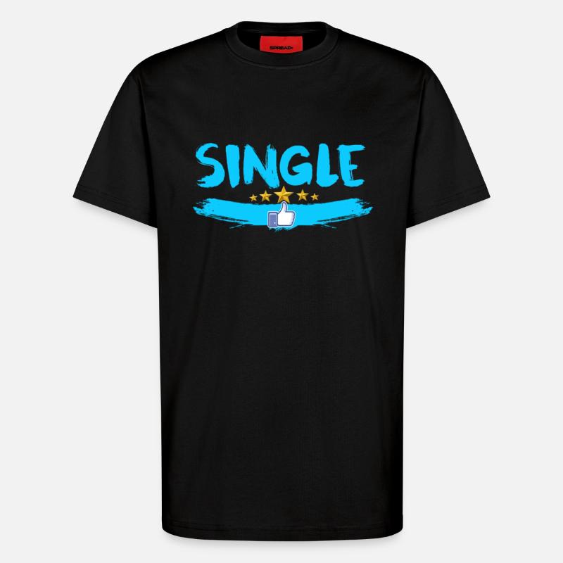 Single Status Celebration Tee - T-Shirt - made by SPREAD - SOLID BLACK