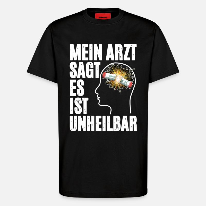 Pyrotechnik Im Kopf - T-Shirt - made by SPREAD - SOLID BLACK
