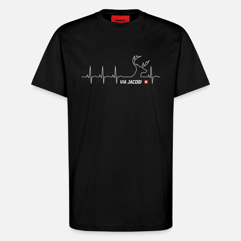 Via Jacobi | ViaJacobi - T-shirt bio décontracté fabriqué en UE - SOLID BLACK